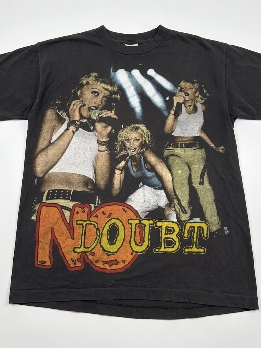 Rare No Doubt Vintage Band Tee - Black with Yellow & Orange Logo